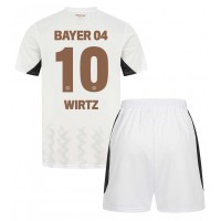 Bayer Leverkusen Florian Wirtz #10 Replika babykläder Bortaställ Barn 2024-25 Kortärmad (+ korta byxor)